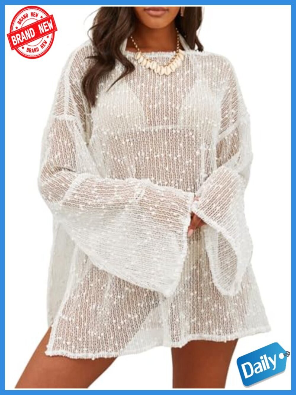 Sheer Crochet Kaftan Caftan Beach Coverup Swim Cover Up Vacation Outfits